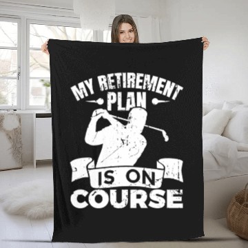 Discover Golf Player Retirement Fleece Blankets