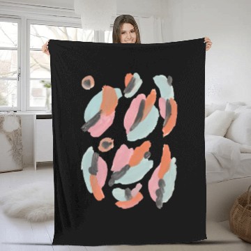 Discover Abstract pastel watercolour painting pattern Fleece Blankets