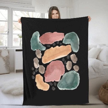 Discover Abstract pastel watercolour painting pattern Fleece Blankets