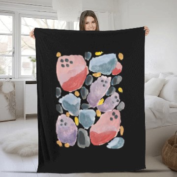 Discover Abstract pastel watercolour painting pattern Fleece Blankets