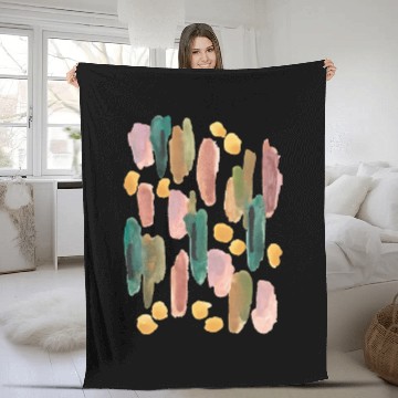 Discover Abstract pastel watercolour painting pattern Fleece Blankets