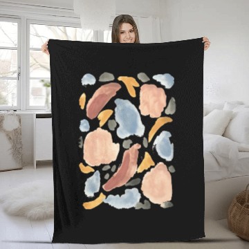 Discover abstract pastel watercolour pattern Fleece Blankets
