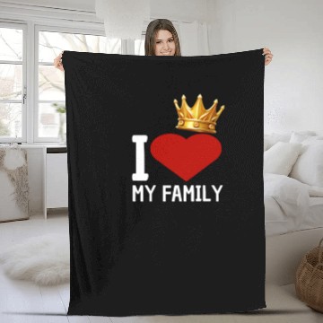 Discover I love my family Fleece Blankets