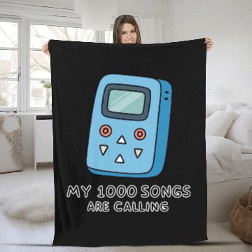 Discover My 1000 Songs Calling MP3 Player 2000s Fleece Blankets