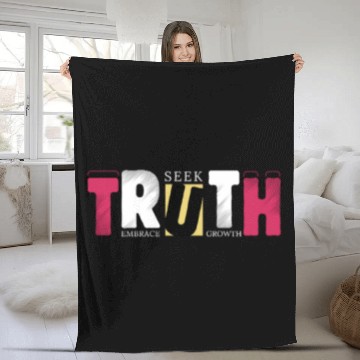 Discover Seek Truth. Embrace Growth. | Motivational Future- Fleece Blankets