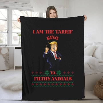 Discover I AM THE TARIFF KING YA FILTHY ANIMALS Fleece Blankets