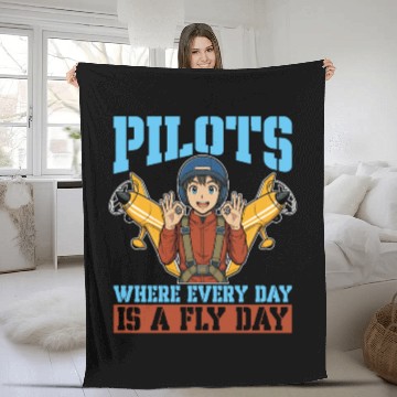 Discover Aerobatic Pilots Where Everyday Is Paragliding Fleece Blankets