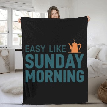 Discover Lazy Sunday Morning Fleece Blankets