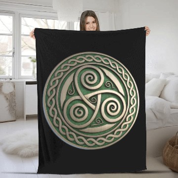 Discover Green Festival Logo Representing Irish Fleece Blankets
