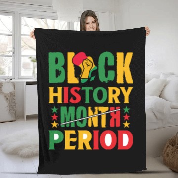 Discover Black History Month Period Black and Proud Fleece Blankets