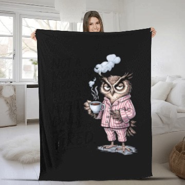 Discover Funny Owl Fleece Blankets