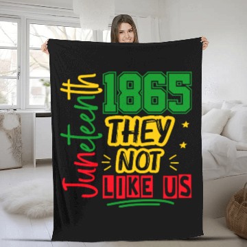 Discover They Not Like Us Juneteenth 1865 Fleece Blankets