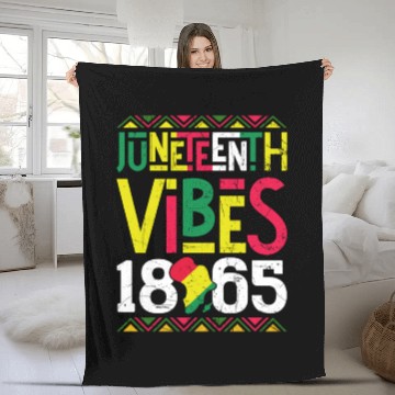 Discover Juneteenth Vibes Black Freedom Fleece Blankets