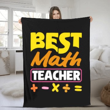 Discover Math Teacher Best Math Educator Design Fleece Blankets