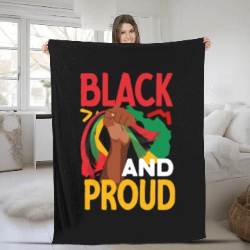 Discover Juneteenth Black And Proud Fleece Blankets