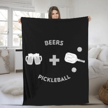 Discover Pickleball Beers Fleece Blankets