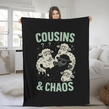 Discover Funny Black Sheep Cousin Quirky Family Outcast Fleece Blankets