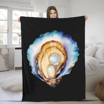 Discover Watercolor Oyster Shell Fleece Blankets