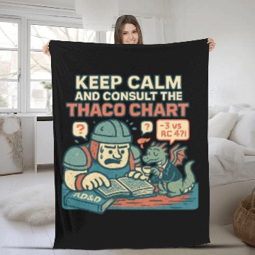 Discover Keep Calm THAC0 Fleece Blankets