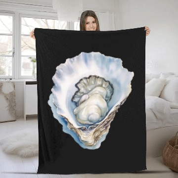 Discover Watercolor Oyster Shell Fleece Blankets