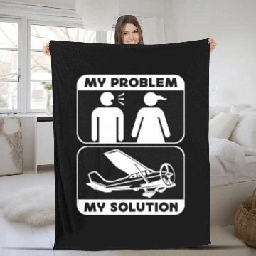 Discover Aerobatic Pilot My Problem My Pictogram Mom Dad Fleece Blankets