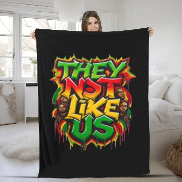 Discover They Not Like Us Black History Month Fleece Blankets