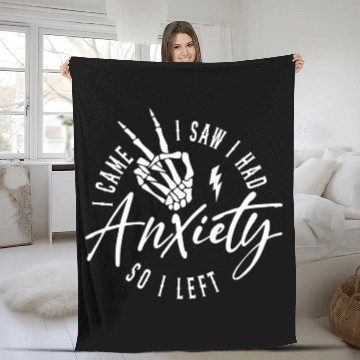 Discover Motivational Quotes Anxiety Fleece Blankets