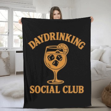 Discover Daydrinking Soociial Clubb – Funny Cocktail Design Fleece Blankets