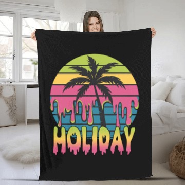 Discover Vibrant Tropical Holiday Vibes With Sunset and Fleece Blankets