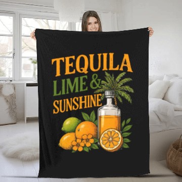 Discover Summer Vacation Tequila Lime Sunshine Fleece Blankets