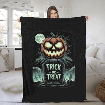 Discover Halloween Horror Scary Thriller Trick Or Treat Fleece Blankets