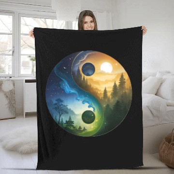 Discover Zen Forest Fleece Blankets