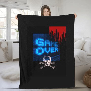 Discover game over Fleece Blankets