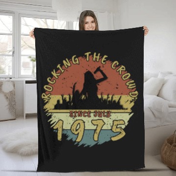 Discover 50th Birthday Rocking the crowd SNG 07/1975 Fleece Blankets