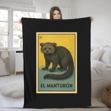 Discover EL MANTURÓN - THE BEARCAT - LA LOTERÍA Fleece Blankets