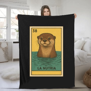 Discover LA NUTRIA - THE OTTER - LA LOTERÍA Fleece Blankets