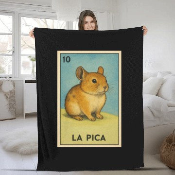 Discover LA PICA - THE ROCK RABBIT - LA LOTERÍA Fleece Blankets