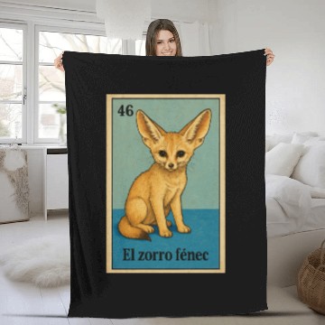 Discover EL ZORRO FÉNEC - THE FENNEC FOX - LA LOTERÍA Fleece Blankets