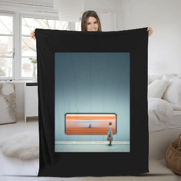 Discover Subway Wall Window Fleece Blankets