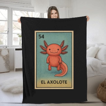 Discover EL AXOLOTE - THE AXOLOTL - LA LOTERÍA Fleece Blankets