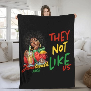 Discover Juneteenth They not like us Fleece Blankets
