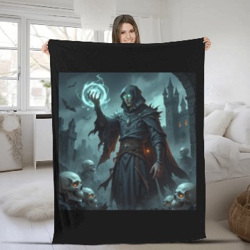 Discover Dark Wizard Summoning Spell Fleece Blankets