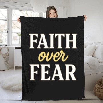 Discover Faith over fear Fleece Blankets