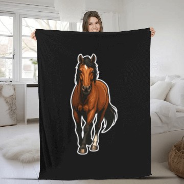 Discover Realistic Brown Horse – Majestic Horse Fleece Blankets