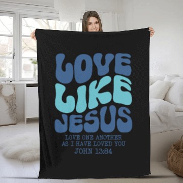 Discover Love Like Jesus Christian Fleece Blankets