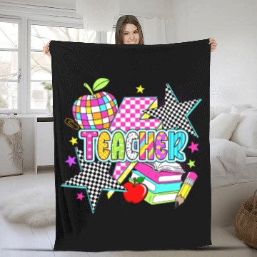 Discover Retro Teacher Preppy Teacher Fleece Blankets