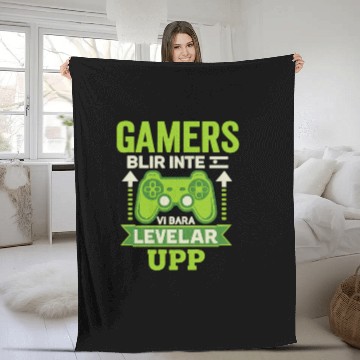 Discover Gamers Don't Age, We Just Level Up - Embroidery Fleece Blankets