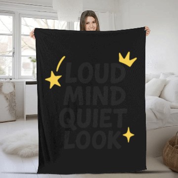 Discover Loud Mind Quiet Look | Minimalist Streetwear Fleece Blankets
