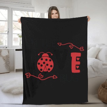 Discover Valentine Little Love Bug Fleece Blankets