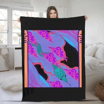 Discover Storm Serpent Fleece Blankets
